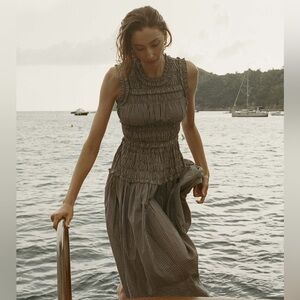 Doen Black and White Checkered Dress